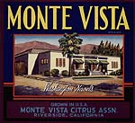 Orange crate labels - Monte Vista Brand